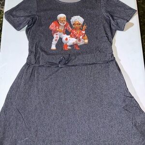 Gray Graphic Women Dress